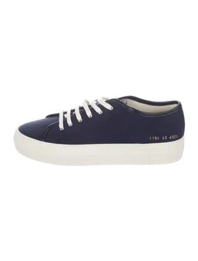 Pre-owned Common Projects Leather Sneakers W/ Tags In Blue