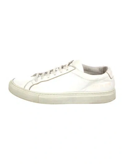 Pre-owned Common Projects Leather Sneakers In White