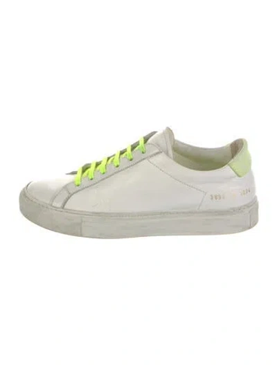 Pre-owned Common Projects Leather Sneakers In White