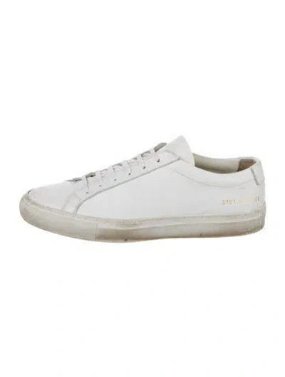 Pre-owned Common Projects Leather Sneakers In White