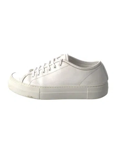 Pre-owned Common Projects Leather Sneakers In White