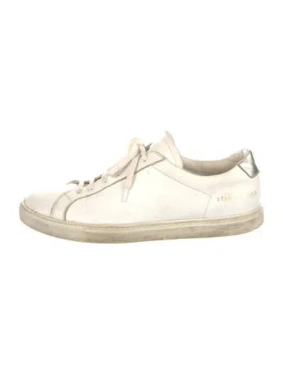Pre-owned Common Projects Leather Sneakers In White