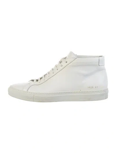 Pre-owned Common Projects Leather Sneakers In White