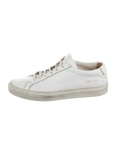 Pre-owned Common Projects Leather Sneakers In White