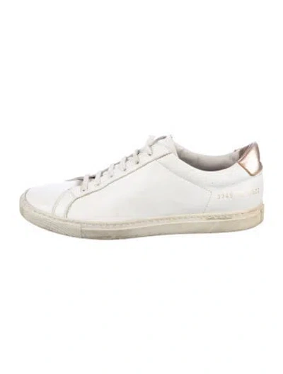 Pre-owned Common Projects Leather Sneakers In White