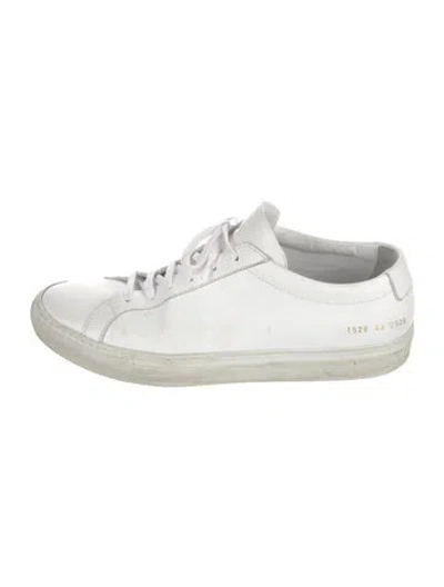 Pre-owned Common Projects Leather Sneakers In White