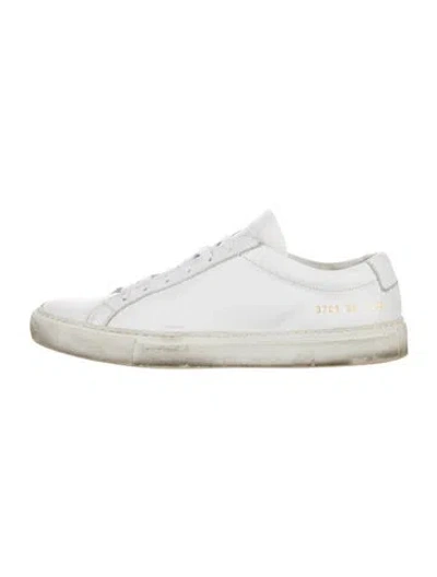 Pre-owned Common Projects Leather Sneakers In White