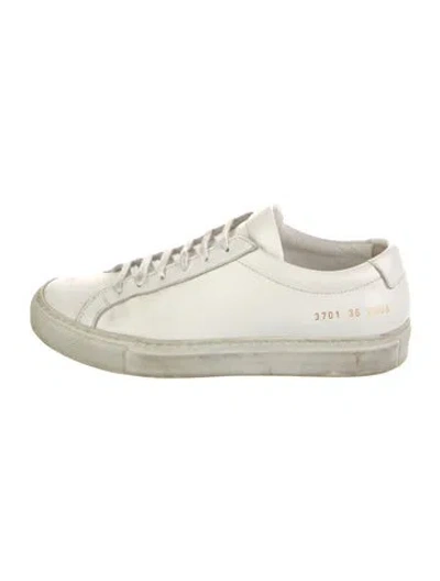 Pre-owned Common Projects Leather Sneakers In White