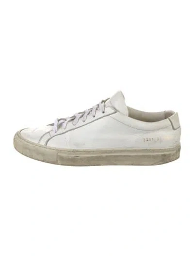 Pre-owned Common Projects Leather Sneakers In White