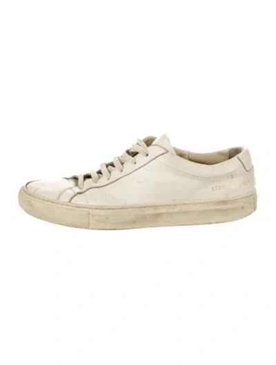 Pre-owned Common Projects Leather Sneakers In White