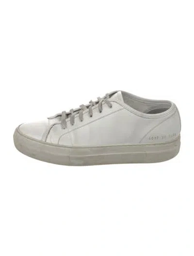 Pre-owned Common Projects Leather Sneakers In White
