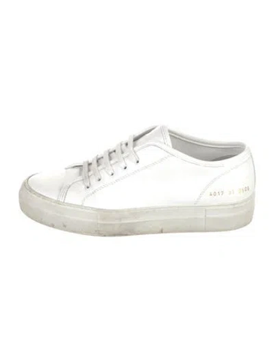 Pre-owned Common Projects Leather Sneakers In White