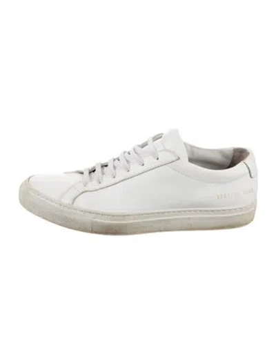 Pre-owned Common Projects Leather Sneakers In White