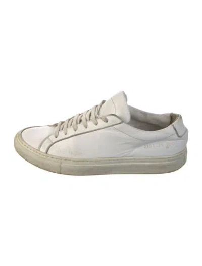 Pre-owned Common Projects Leather Sneakers In White