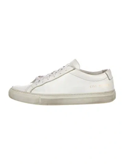 Pre-owned Common Projects Leather Sneakers In White