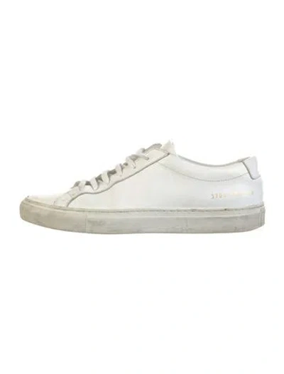 Pre-owned Common Projects Leather Sneakers In White