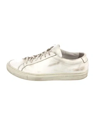 Pre-owned Common Projects Leather Sneakers In White