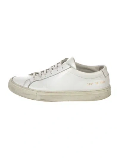Pre-owned Common Projects Leather Sneakers In White