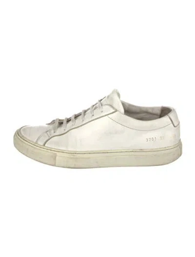 Pre-owned Common Projects Leather Sneakers In White