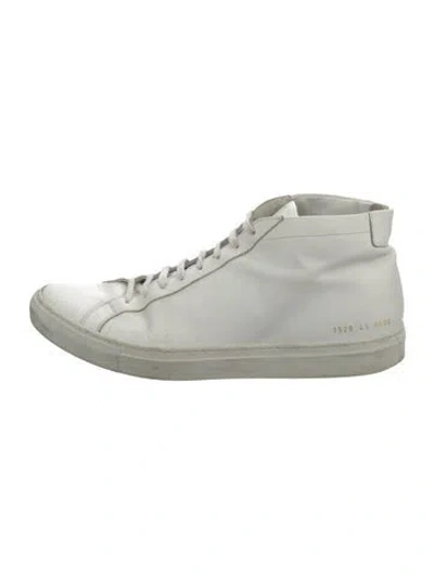 Pre-owned Common Projects Leather Sneakers In White