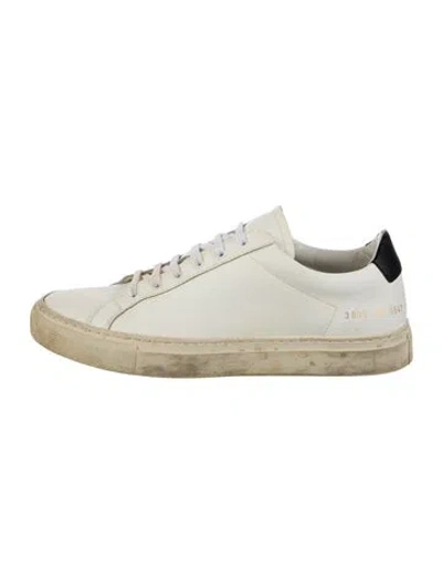 Pre-owned Common Projects Leather Sneakers In White