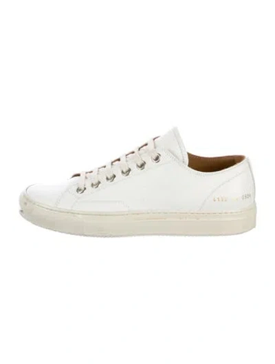 Pre-owned Common Projects Leather Sneakers In White