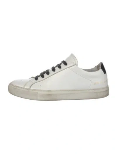 Pre-owned Common Projects Leather Sneakers In White