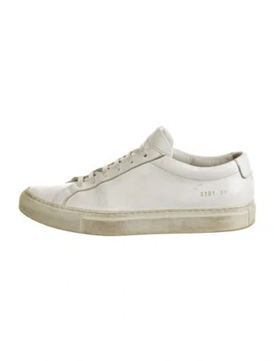 Pre-owned Common Projects Leather Sneakers In White
