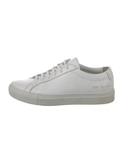 Pre-owned Common Projects Leather Sneakers In White