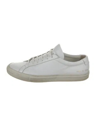 Pre-owned Common Projects Leather Sneakers In White