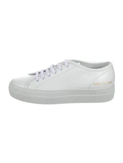 Pre-owned Common Projects Leather Sneakers In White