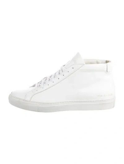 Pre-owned Common Projects Leather Sneakers In White