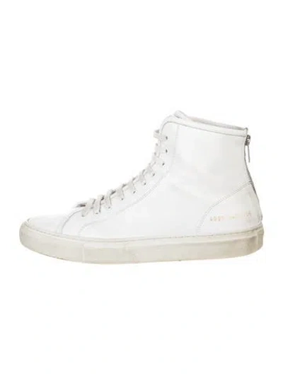 Pre-owned Common Projects Leather Sneakers In White