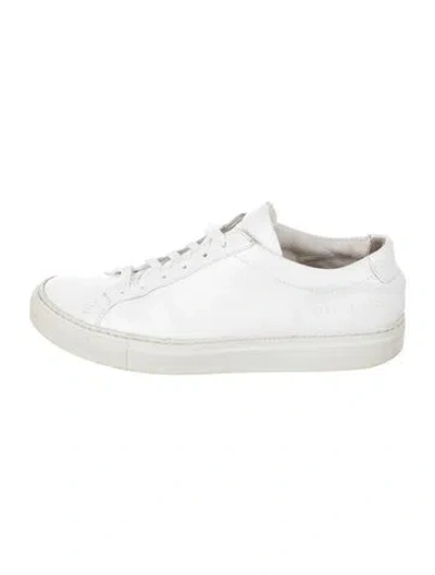 Pre-owned Common Projects Leather Sneakers In White