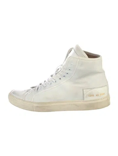 Pre-owned Common Projects Leather Sneakers In White
