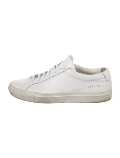 Pre-owned Common Projects Leather Sneakers In White