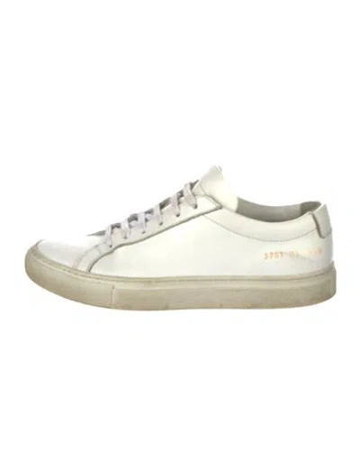 Pre-owned Common Projects Leather Sneakers In White
