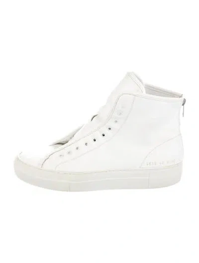 Pre-owned Common Projects Leather Sneakers In White