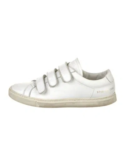 Pre-owned Common Projects Leather Sneakers In White