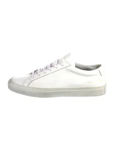 Pre-owned Common Projects Leather Sneakers In White