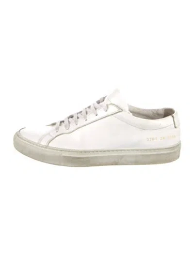 Pre-owned Common Projects Leather Sneakers In White