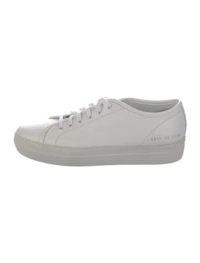 Pre-owned Common Projects Leather Sneakers In White