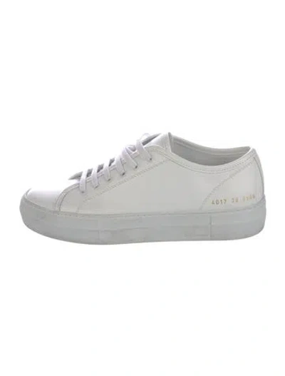 Pre-owned Common Projects Leather Sneakers In White