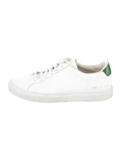 Pre-owned Common Projects Leather Sneakers In White