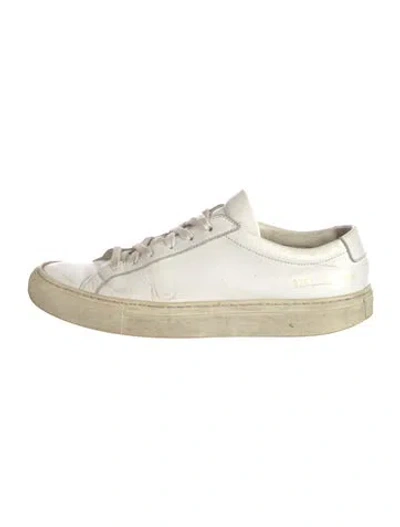 Pre-owned Common Projects Leather Sneakers In White