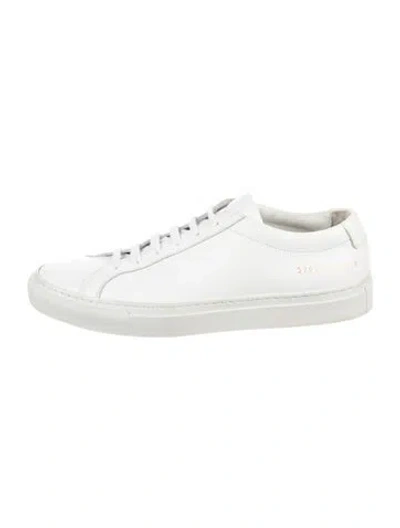 Pre-owned Common Projects Leather Sneakers In White
