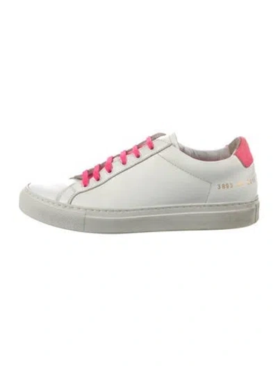 Pre-owned Common Projects Leather Sneakers In White