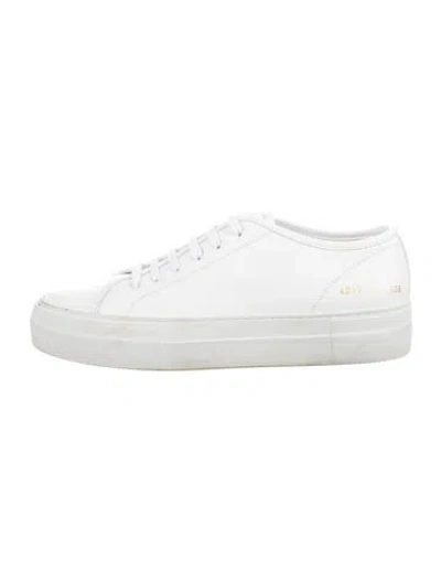 Pre-owned Common Projects Leather Sneakers In White