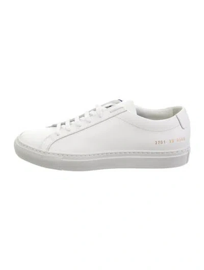 Pre-owned Common Projects Leather Sneakers In White