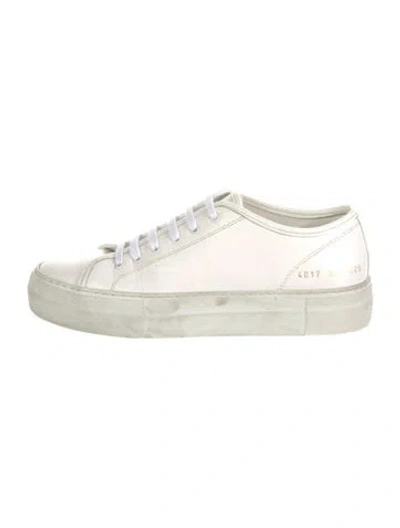 Pre-owned Common Projects Leather Sneakers In White